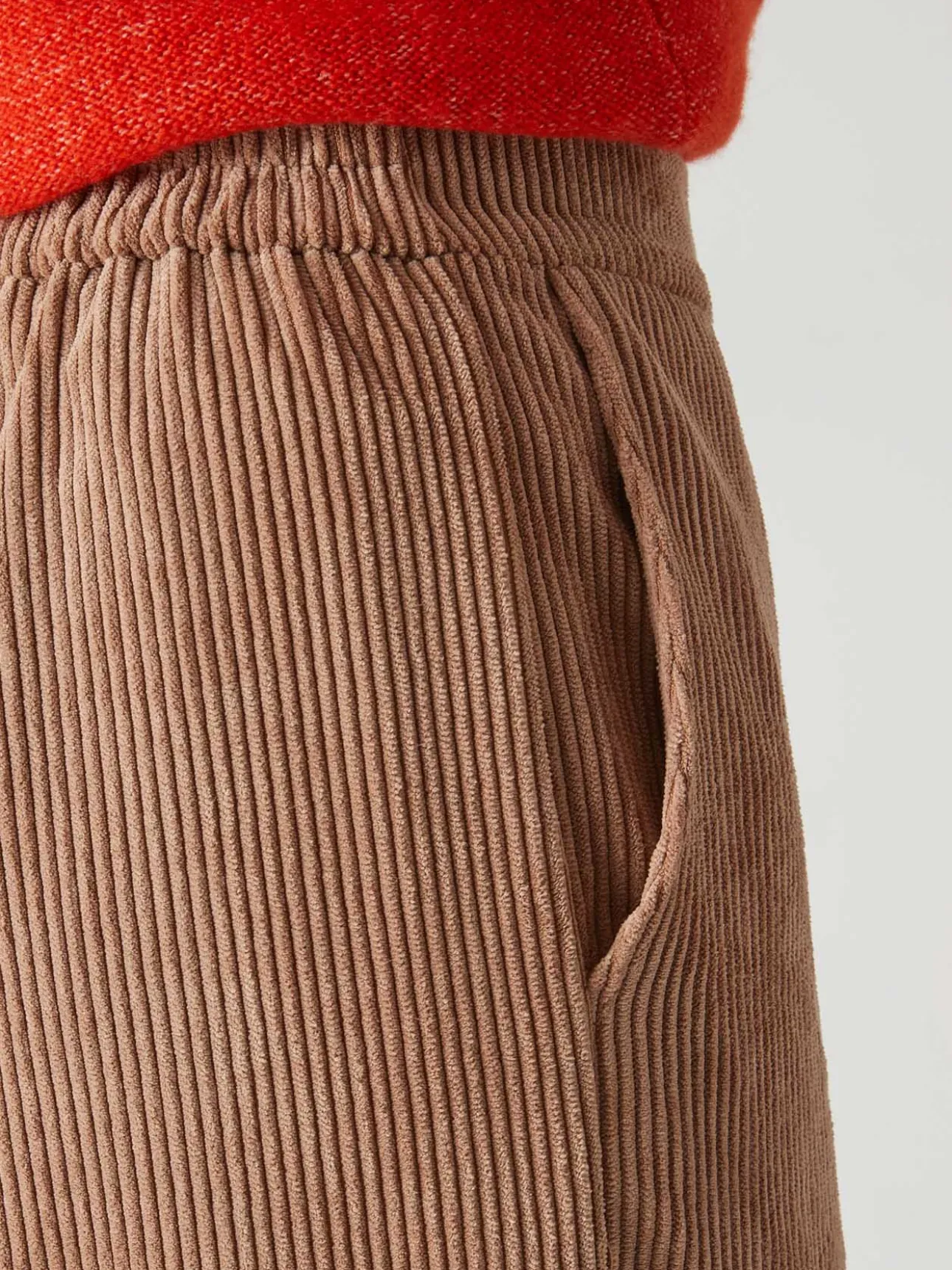 Pantalon large velours côtelé
