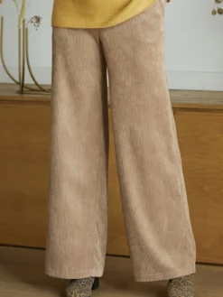 Pantalon large velours côtelé
