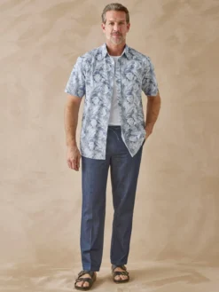 Pantalon élastiqué en jean léger