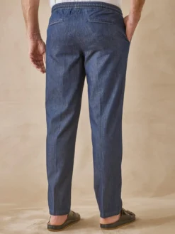 Pantalon élastiqué en jean léger