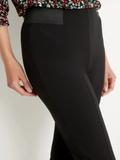 Pantalon élastiqué en maille milano