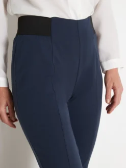Pantalon élastiqué en maille milano