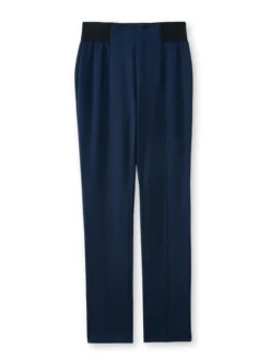 Pantalon élastiqué en maille milano