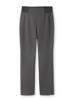 Pantalon élastiqué en maille milano