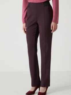 Pantalon élastiqué en maille milano