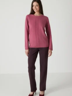 Pantalon élastiqué en maille milano