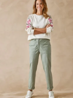 Pantalon 7/8ème en toile extensible