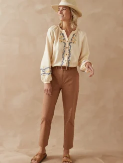 Pantalon 7/8ème en toile extensible