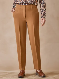 Pantalon taille haute coupe droite