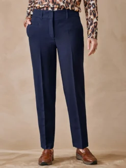 Pantalon taille haute coupe droite