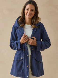 Parka déperlante à capuche amovible