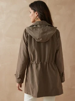 Parka déperlante à capuche amovible