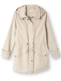 Parka déperlante à capuche amovible