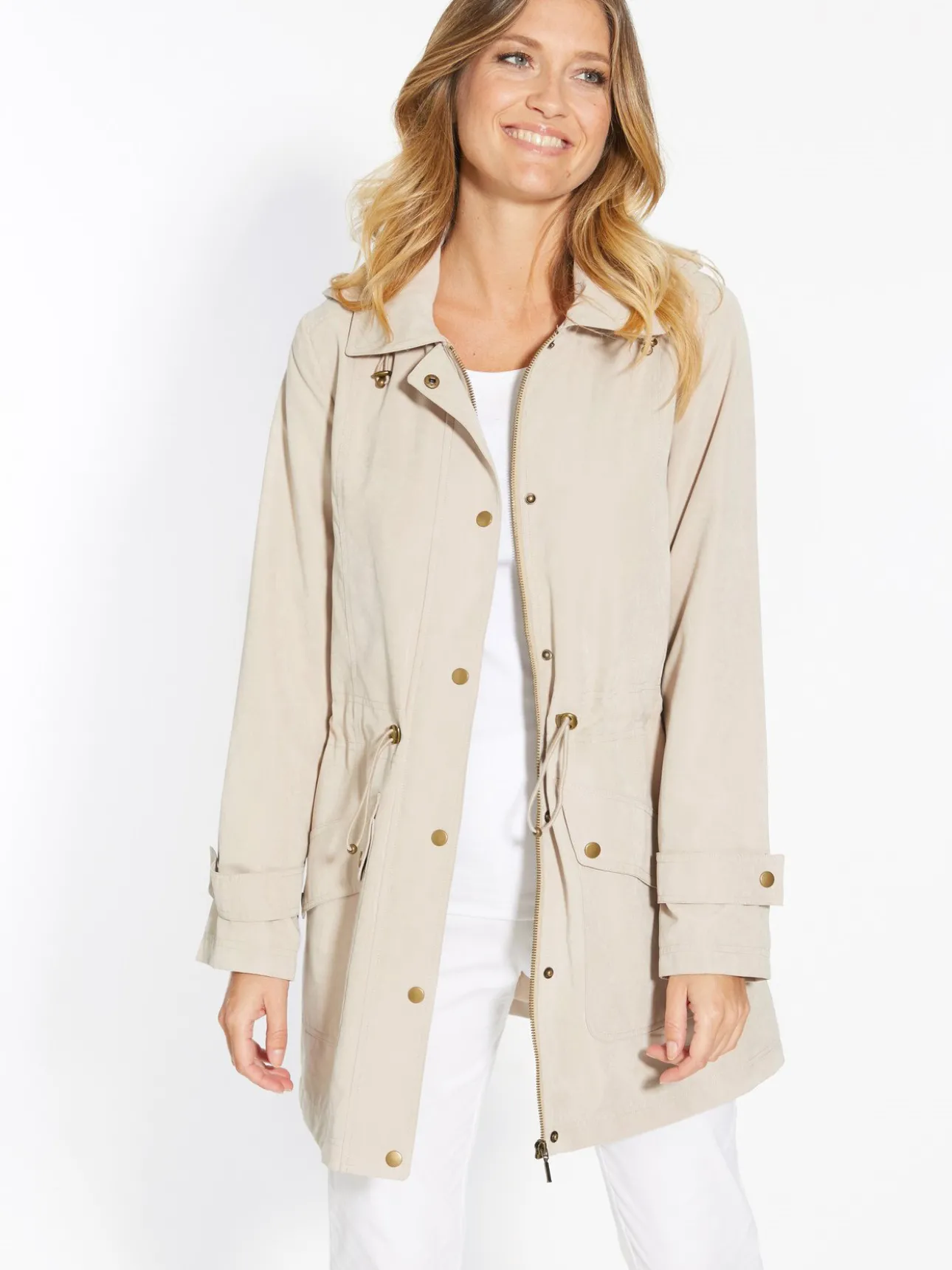 Parka déperlante à capuche amovible
