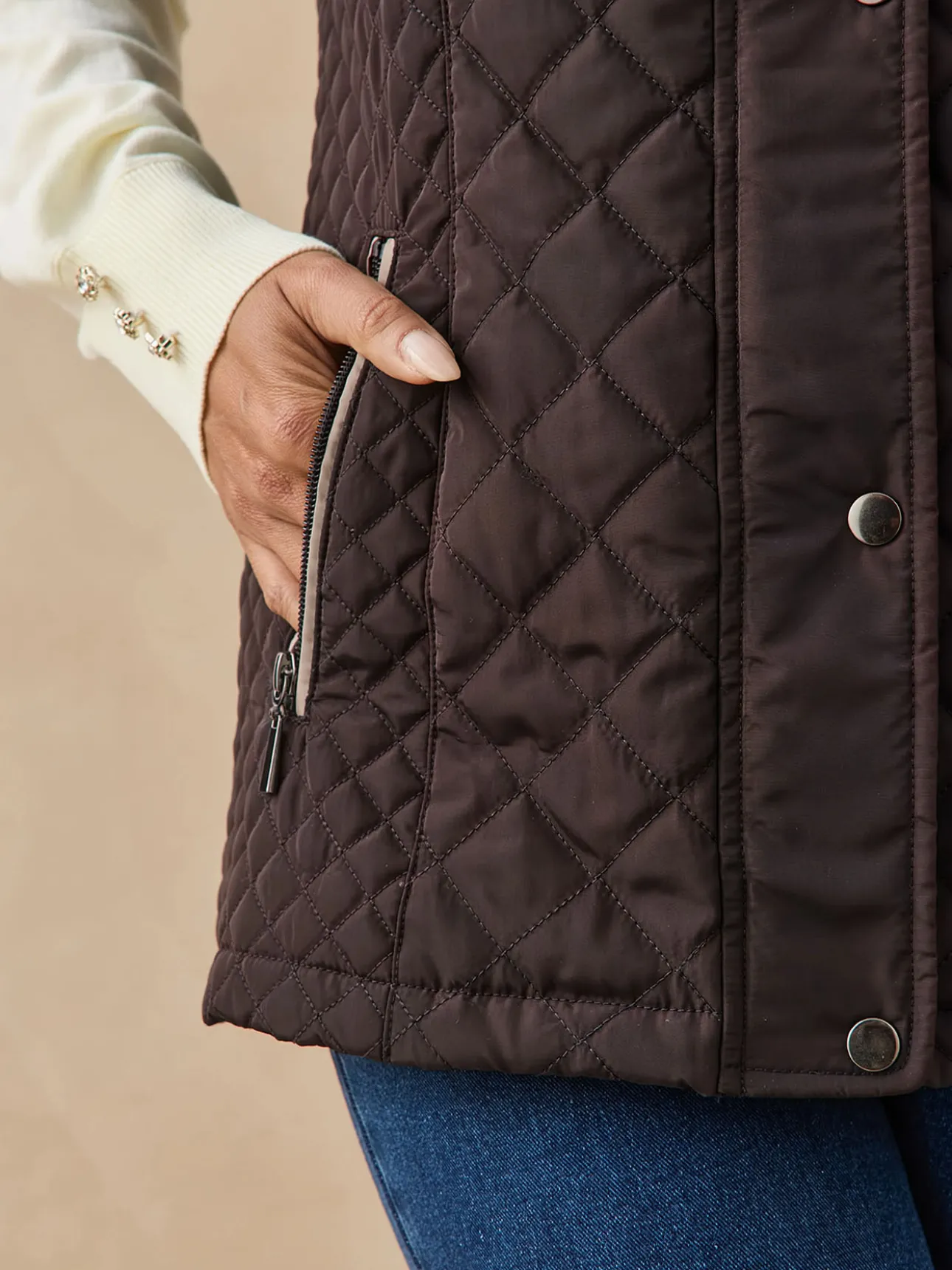 Parka déperlante matelassée sans manches