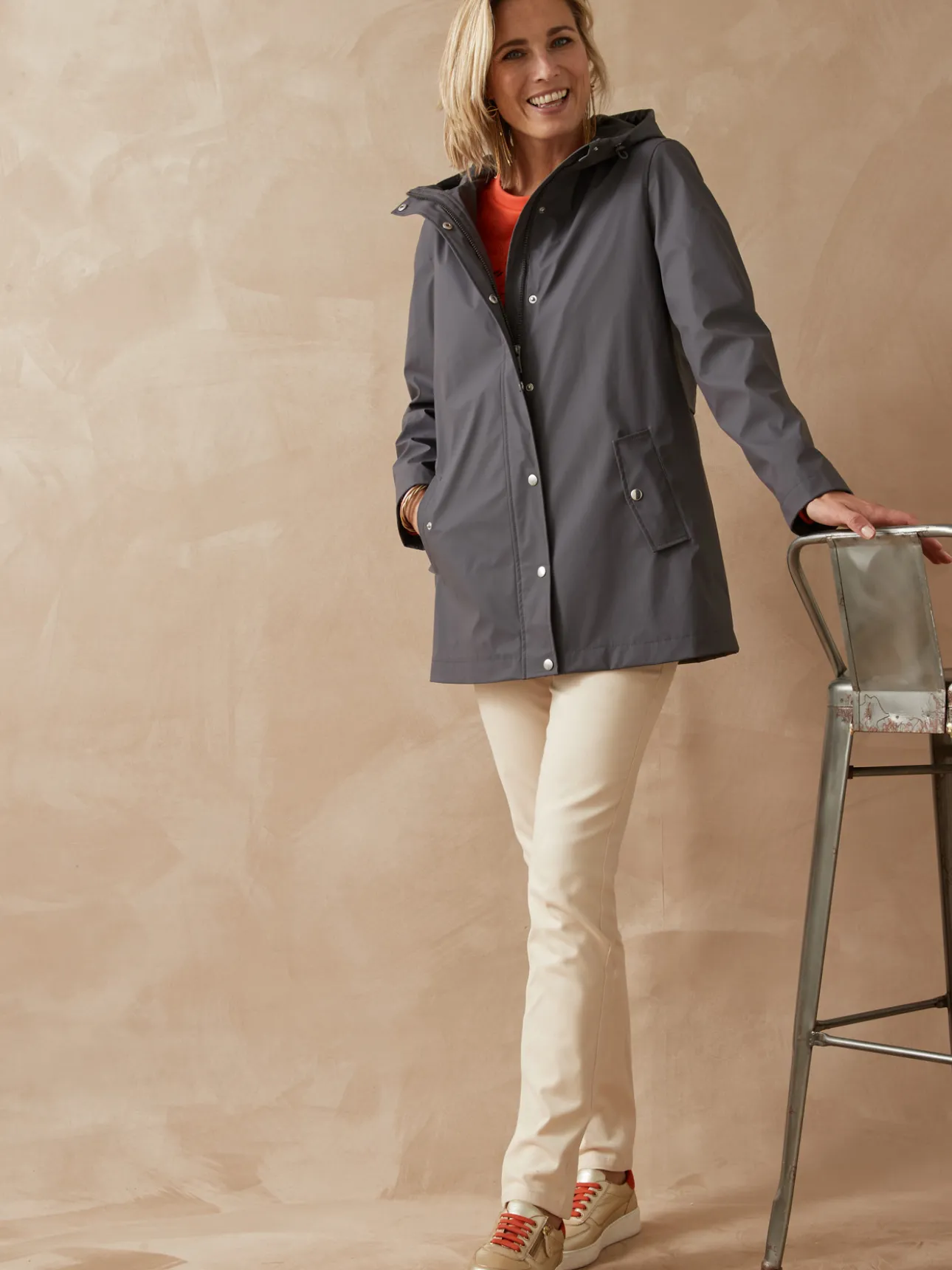 Parka imperméable à capuche