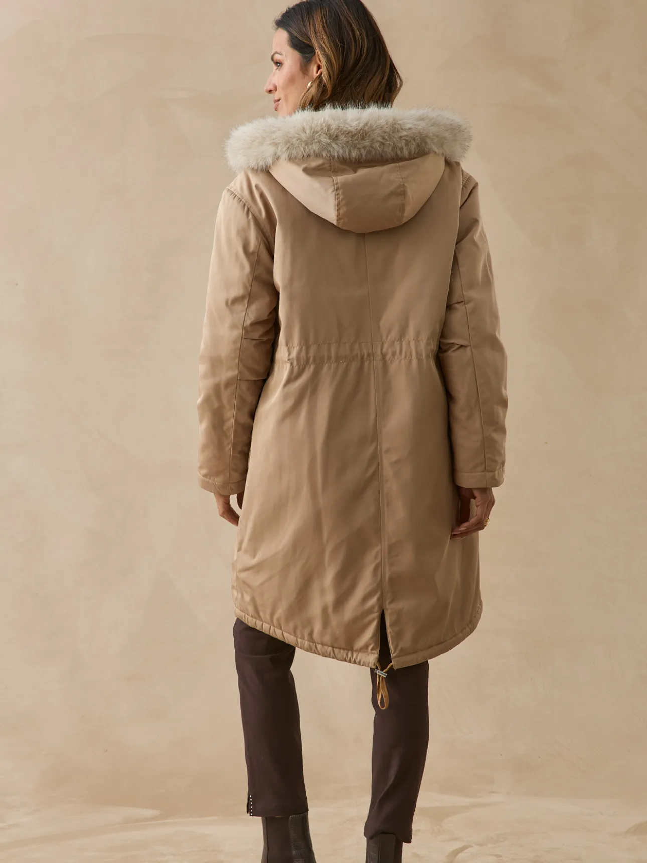 Parka longue intérieur matelassé
