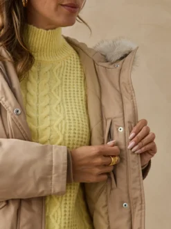 Parka longue intérieur matelassé