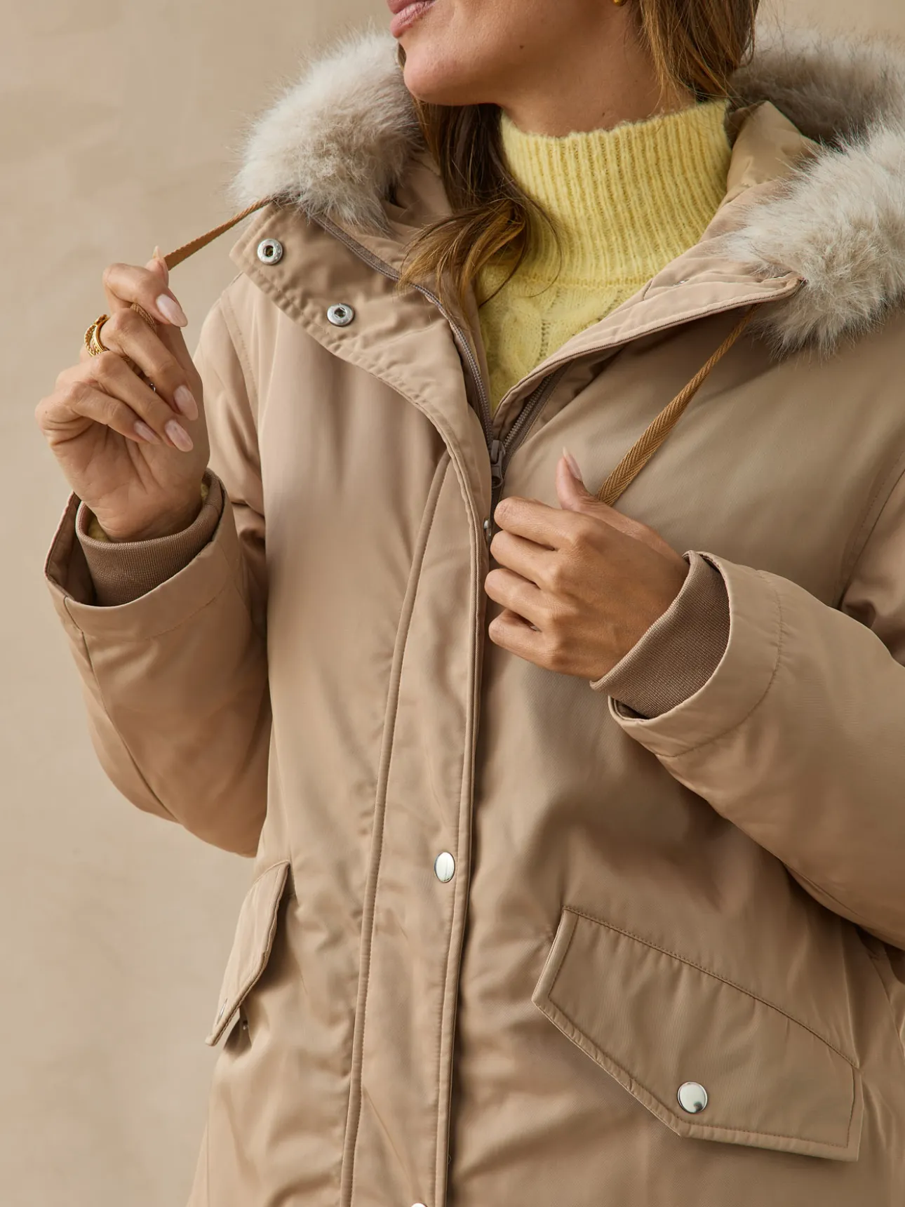 Parka longue intérieur matelassé