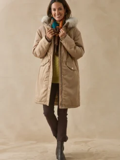 Parka longue intérieur matelassé