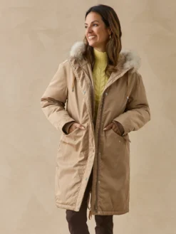 Parka longue intérieur matelassé