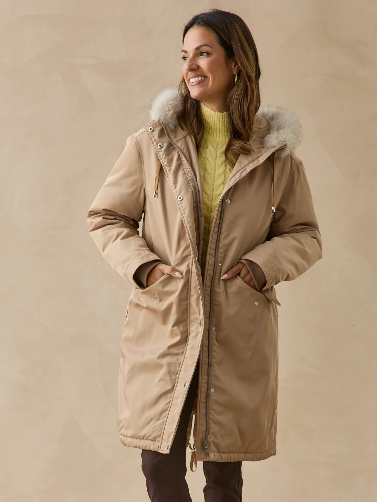 Parka longue intérieur matelassé