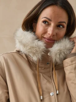 Parka longue intérieur matelassé
