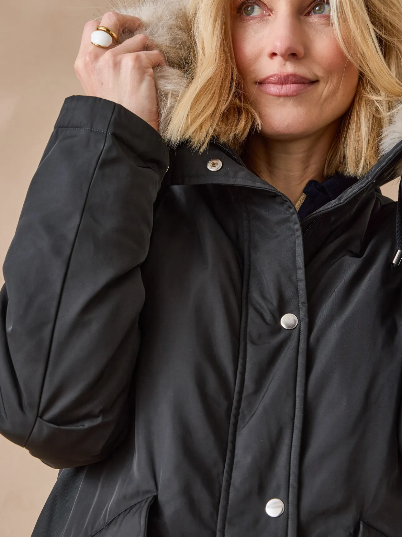Parka longue intérieur matelassé
