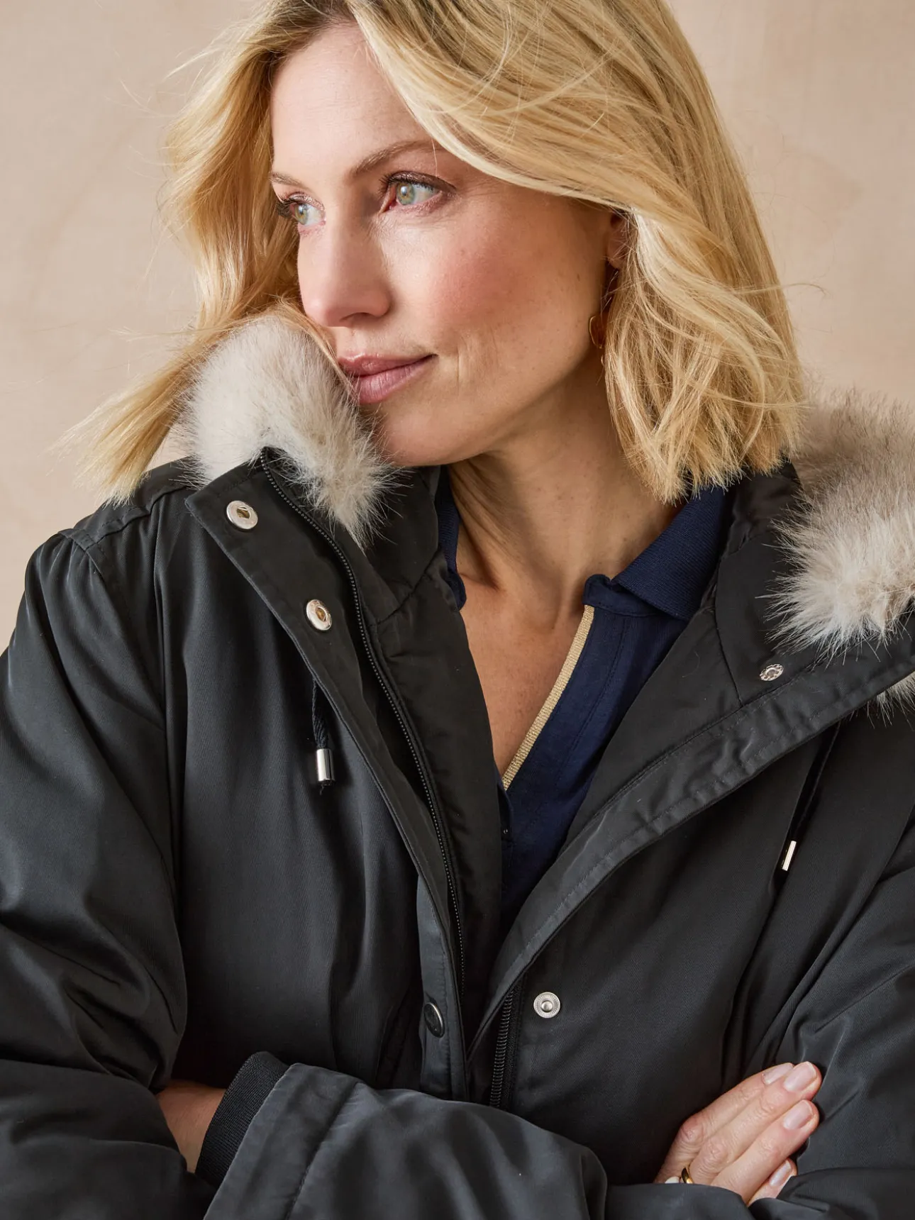 Parka longue intérieur matelassé