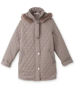 Parka matelassée courte en microfibre