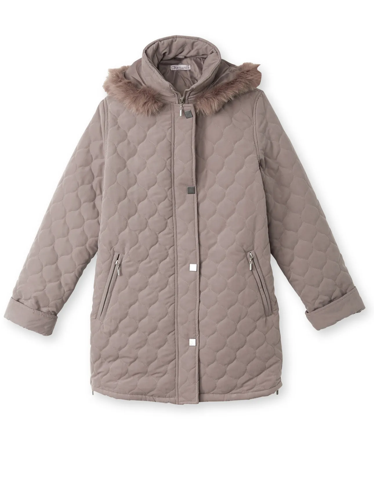 Parka matelassée courte en microfibre