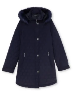 Parka matelassée courte en microfibre