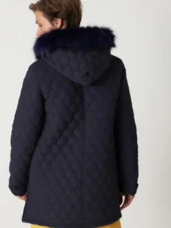 Parka matelassée courte en microfibre