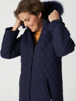 Parka matelassée courte en microfibre
