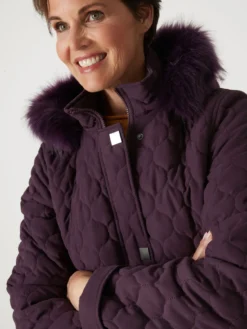 Parka matelassée courte en microfibre