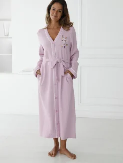 Peignoir en maille nid d'abeille