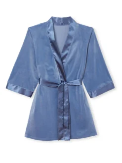 Peignoir kimono court velours