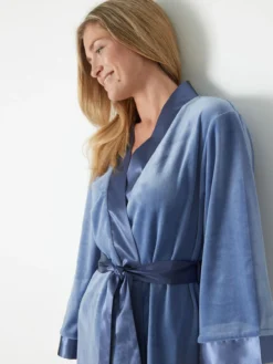 Peignoir kimono court velours