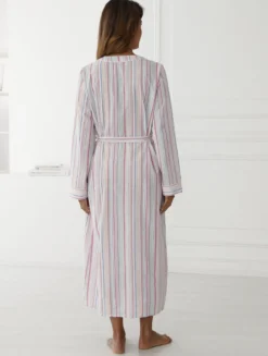 Peignoir kimono léger seersucker