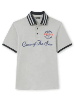 Polo en maille chinée