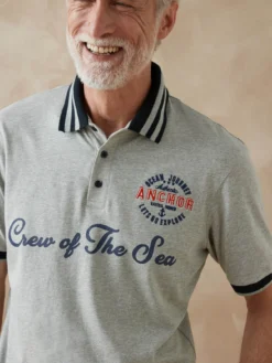 Polo en maille chinée