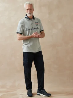 Polo en maille chinée