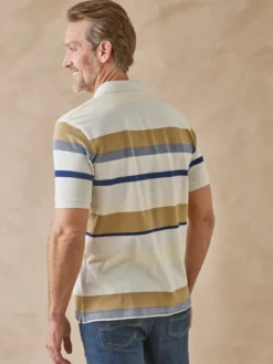 Polo rayé en maille piquée