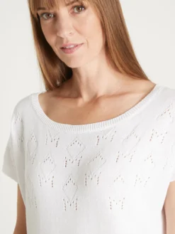 Pull ajouré manches T