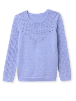 Pull avec jeu de points fantaisie