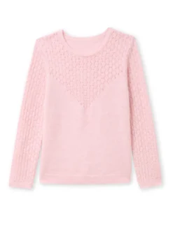 Pull avec jeu de points fantaisie
