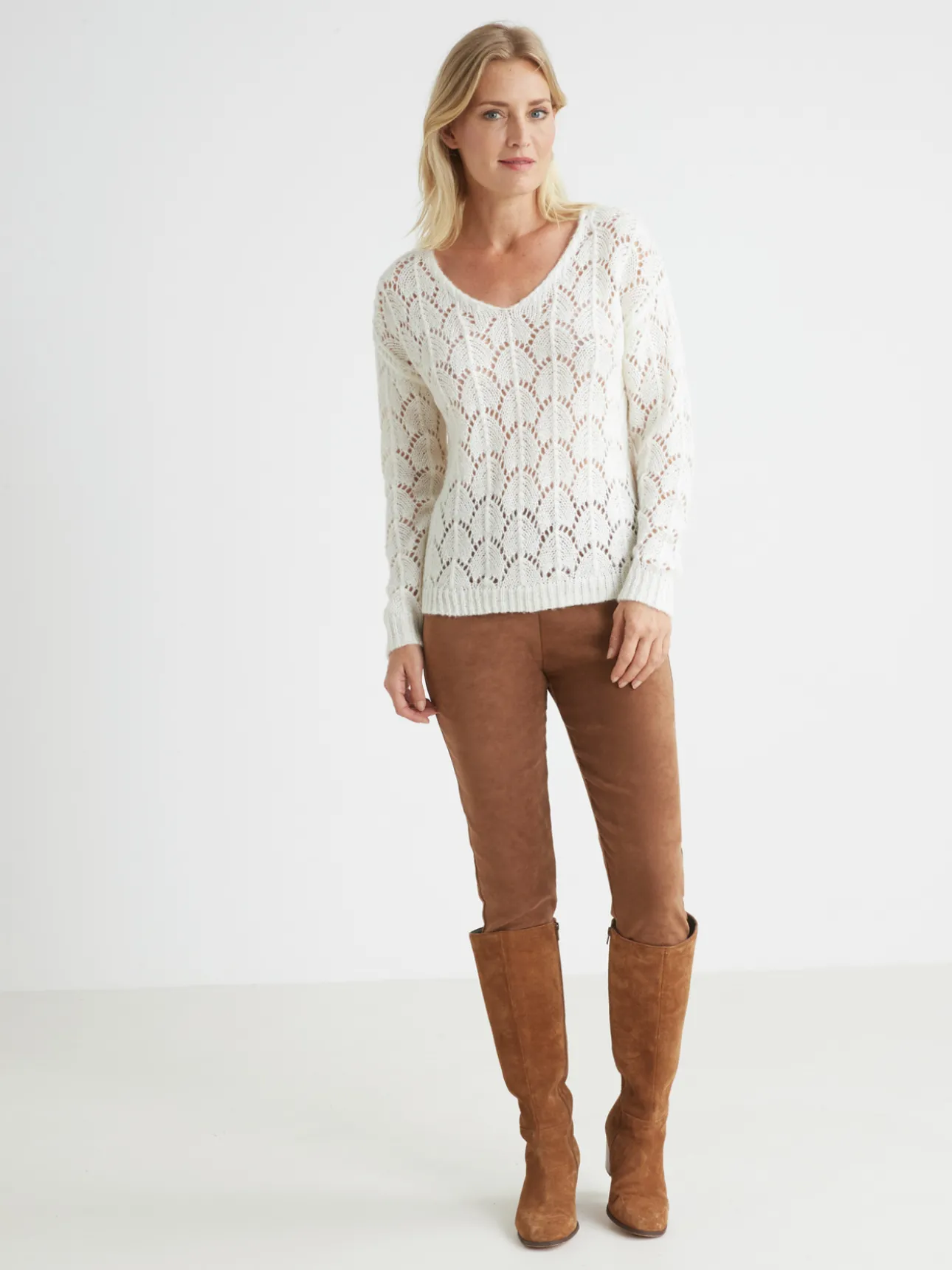 Pull avec mohair et laine