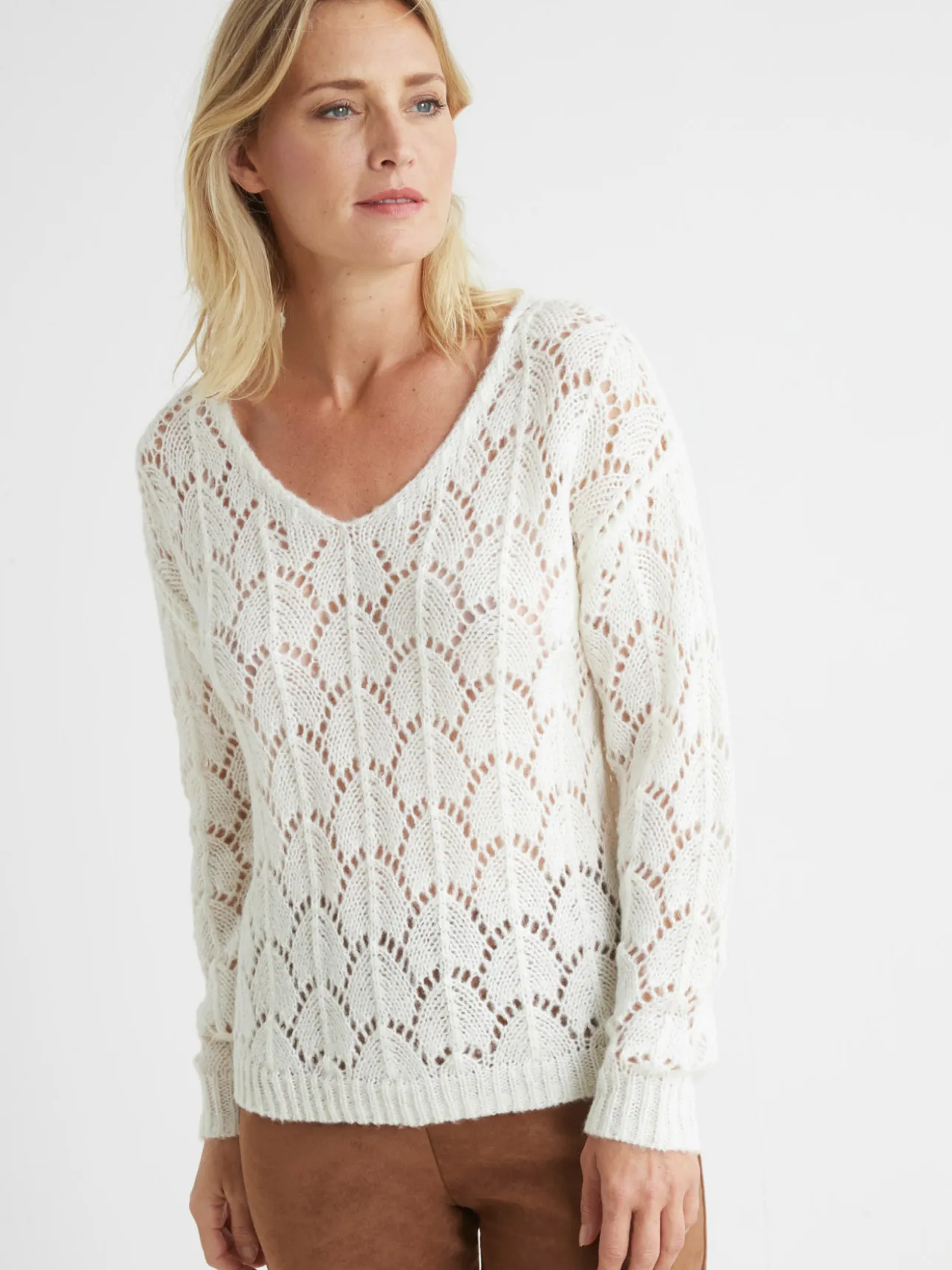 Pull avec mohair et laine