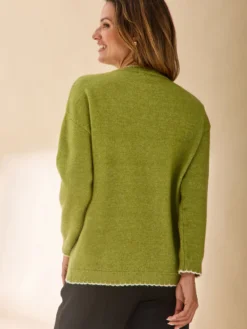 Pull classique avec laine col rond
