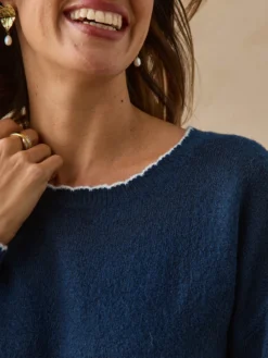 Pull classique avec laine col rond